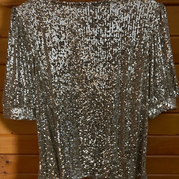 Sequined gold L blouse - Picture 3 of 5